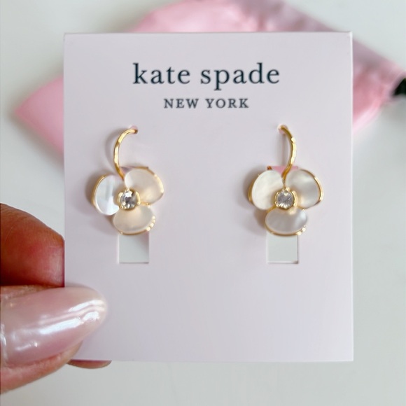 kate spade new york Disco Pansy Mother-of-Pearl Drop Earrings - Picture 2 of 9